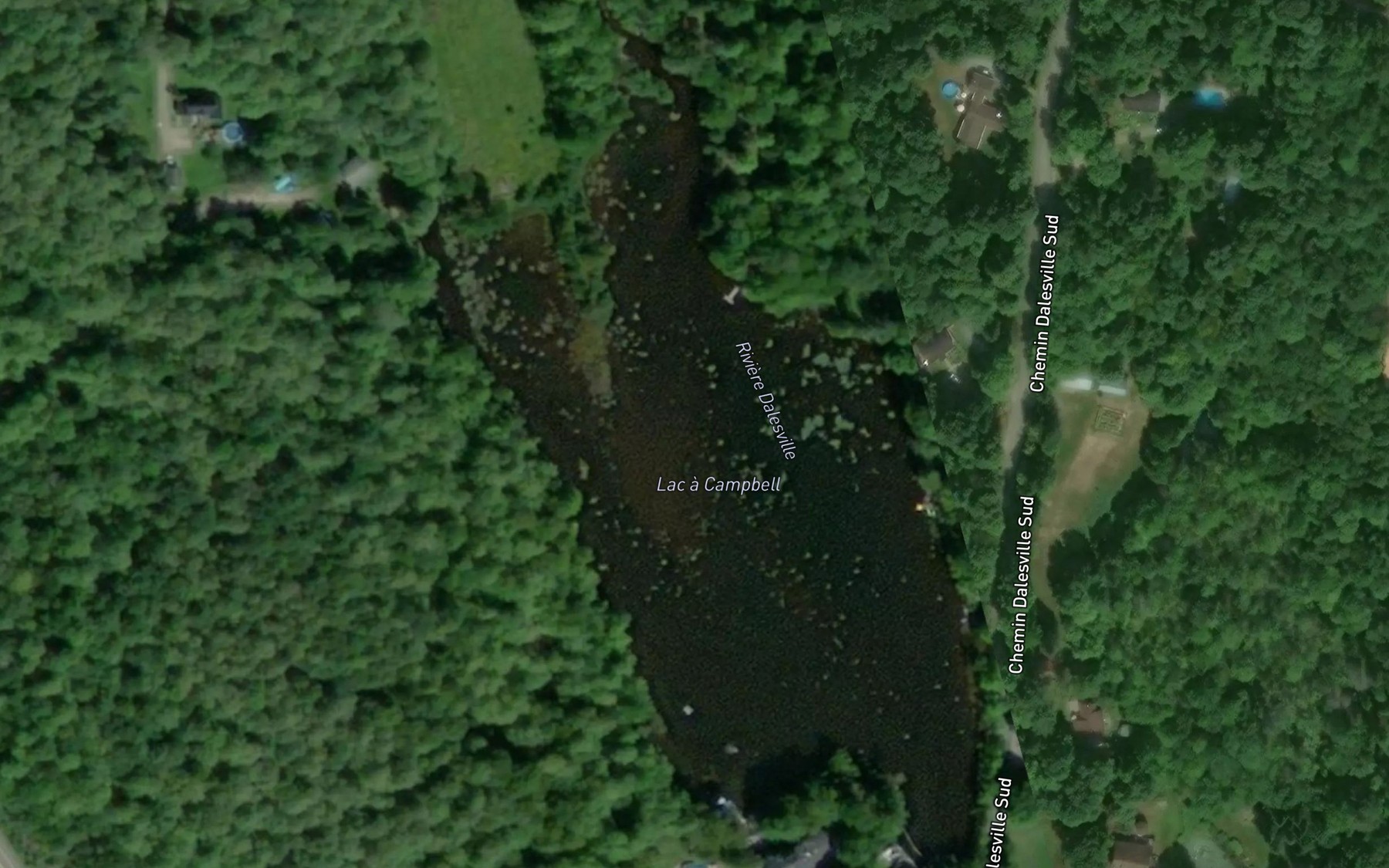 Satellite map of the Lac a Campbell