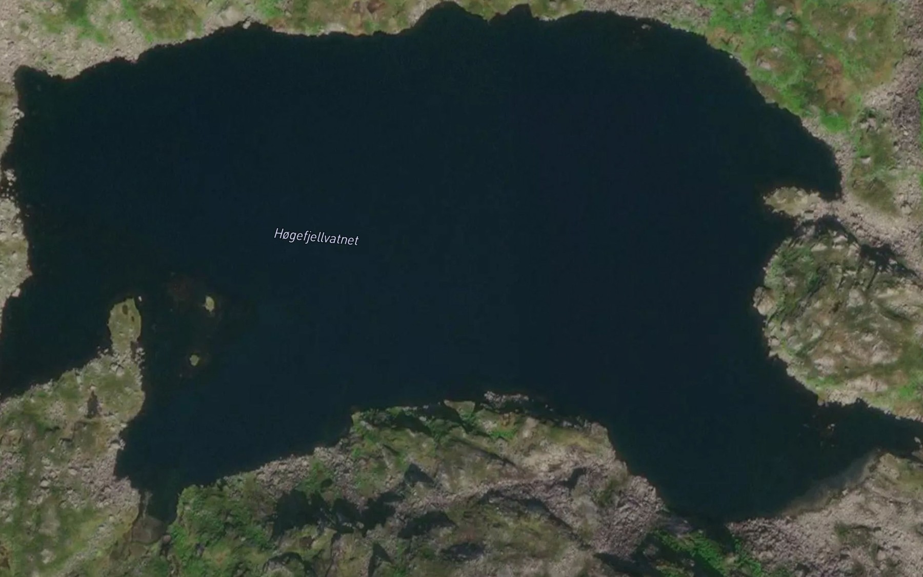 Satellite map of the Hogefjellvatnet