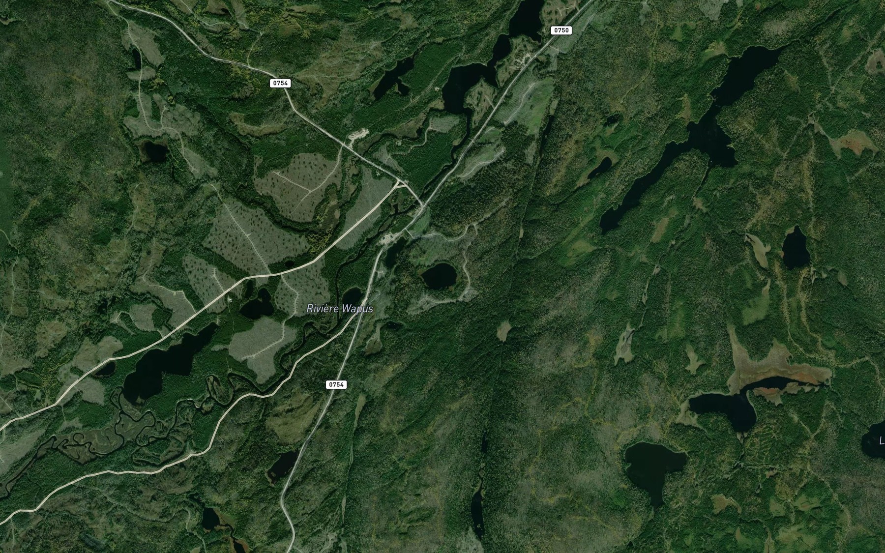 Satellite map of the Lac Lanterne
