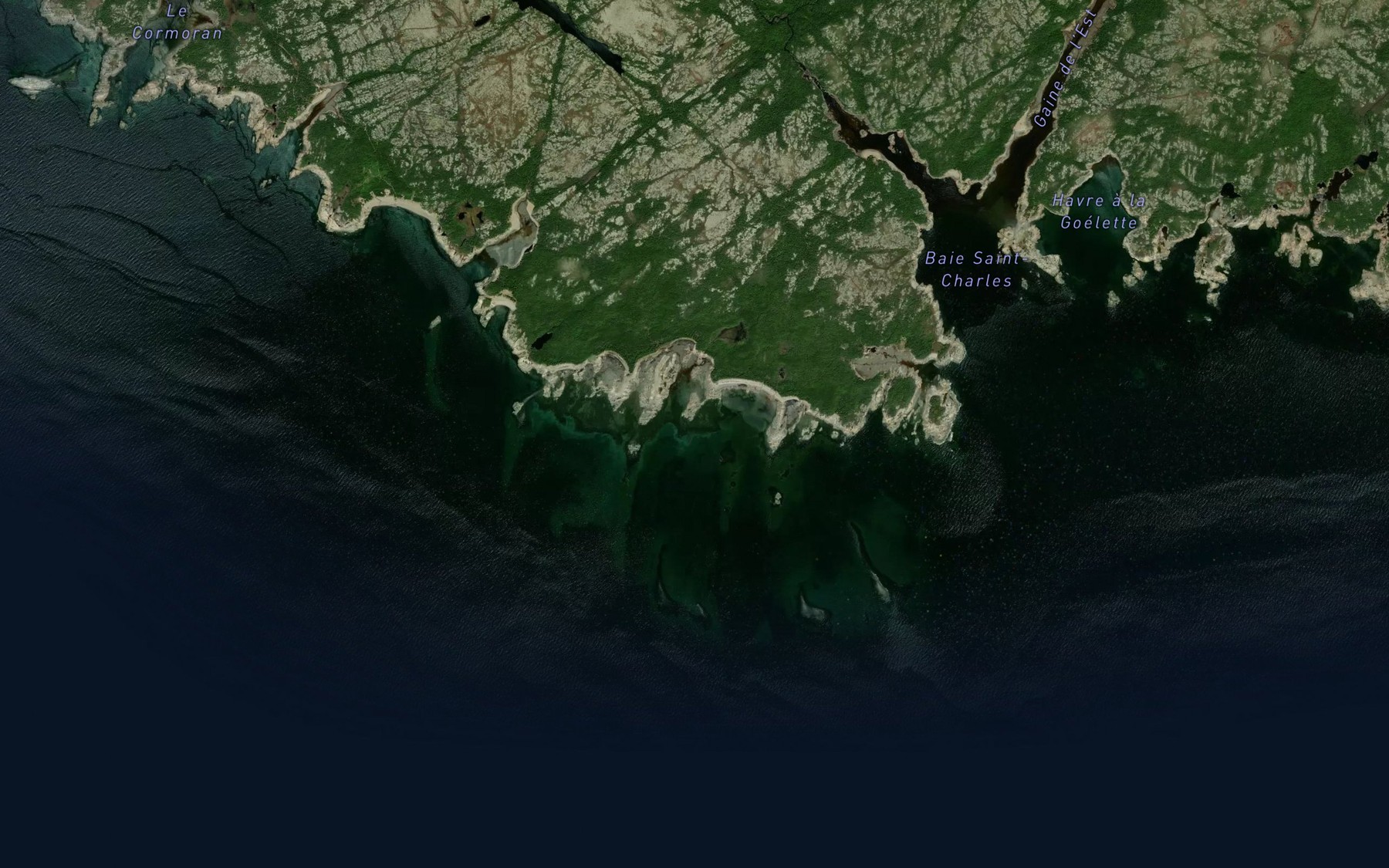 Satellite map of the Anse des Hamilton