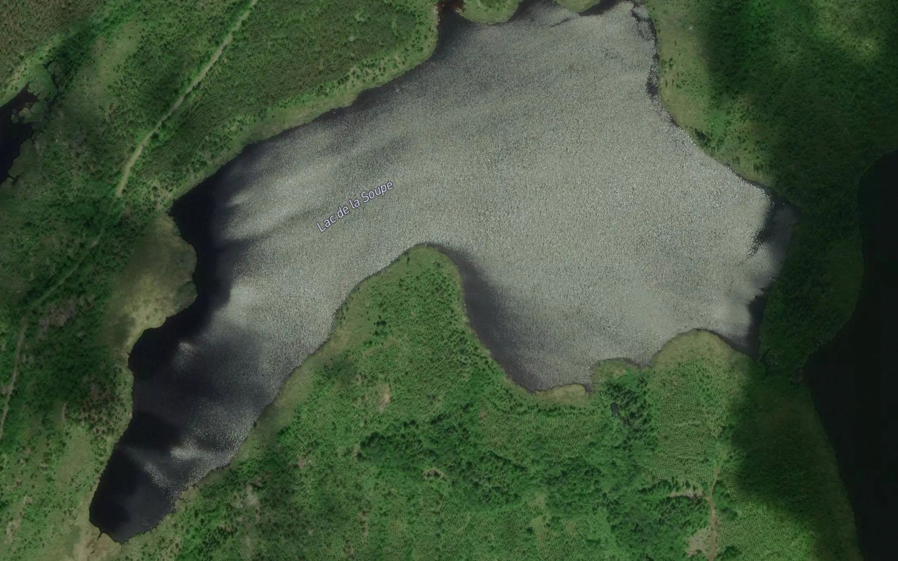 Satellite map of the Lac de la Soupe