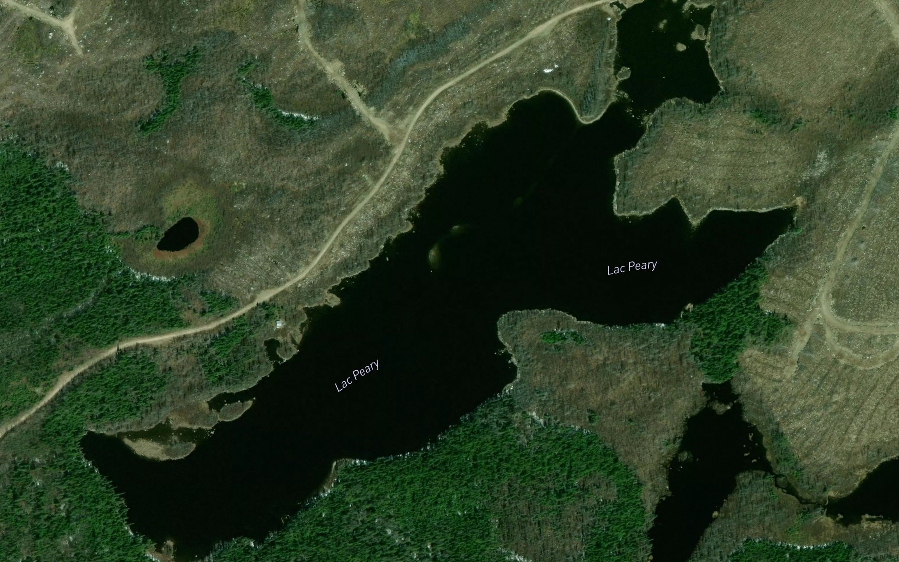 Satellite map of the Lac Peary