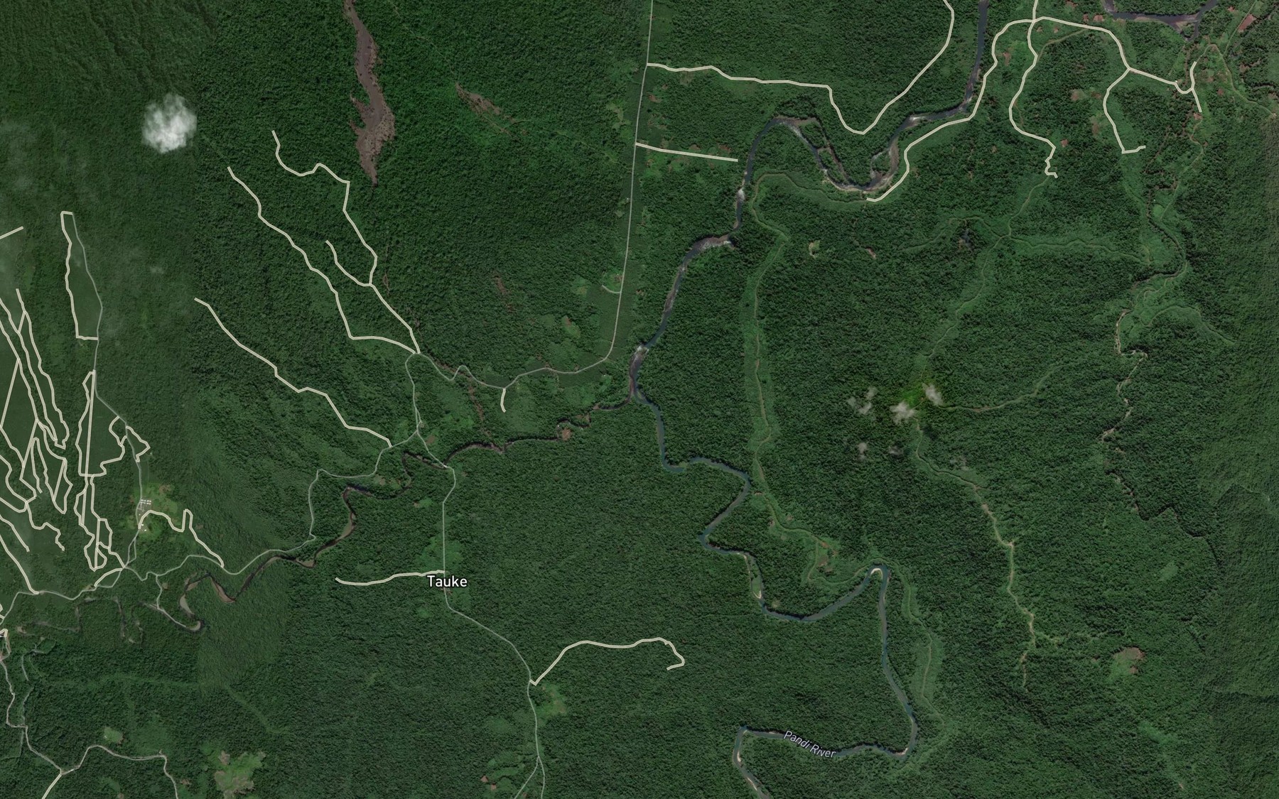 Satellite map of the Manang River