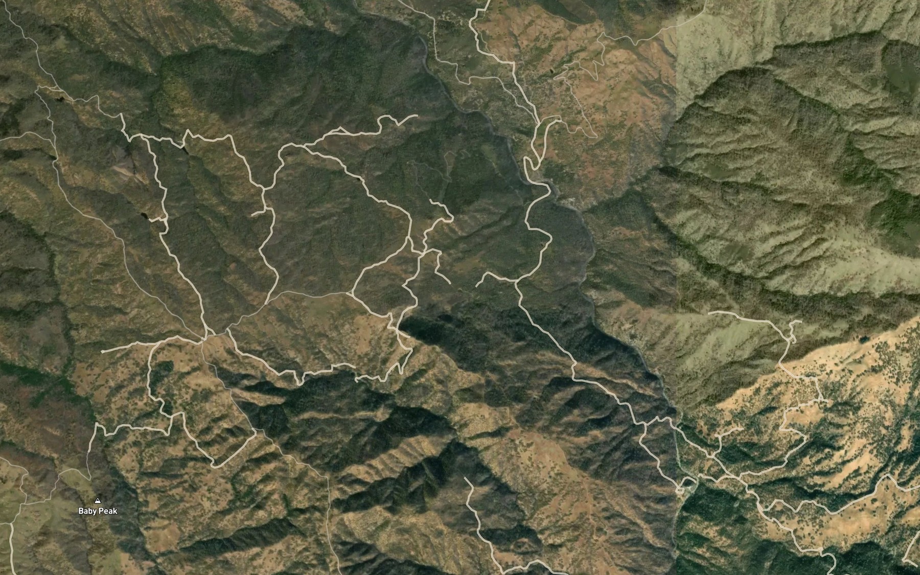 Satellite map of the McGlinchey Spring