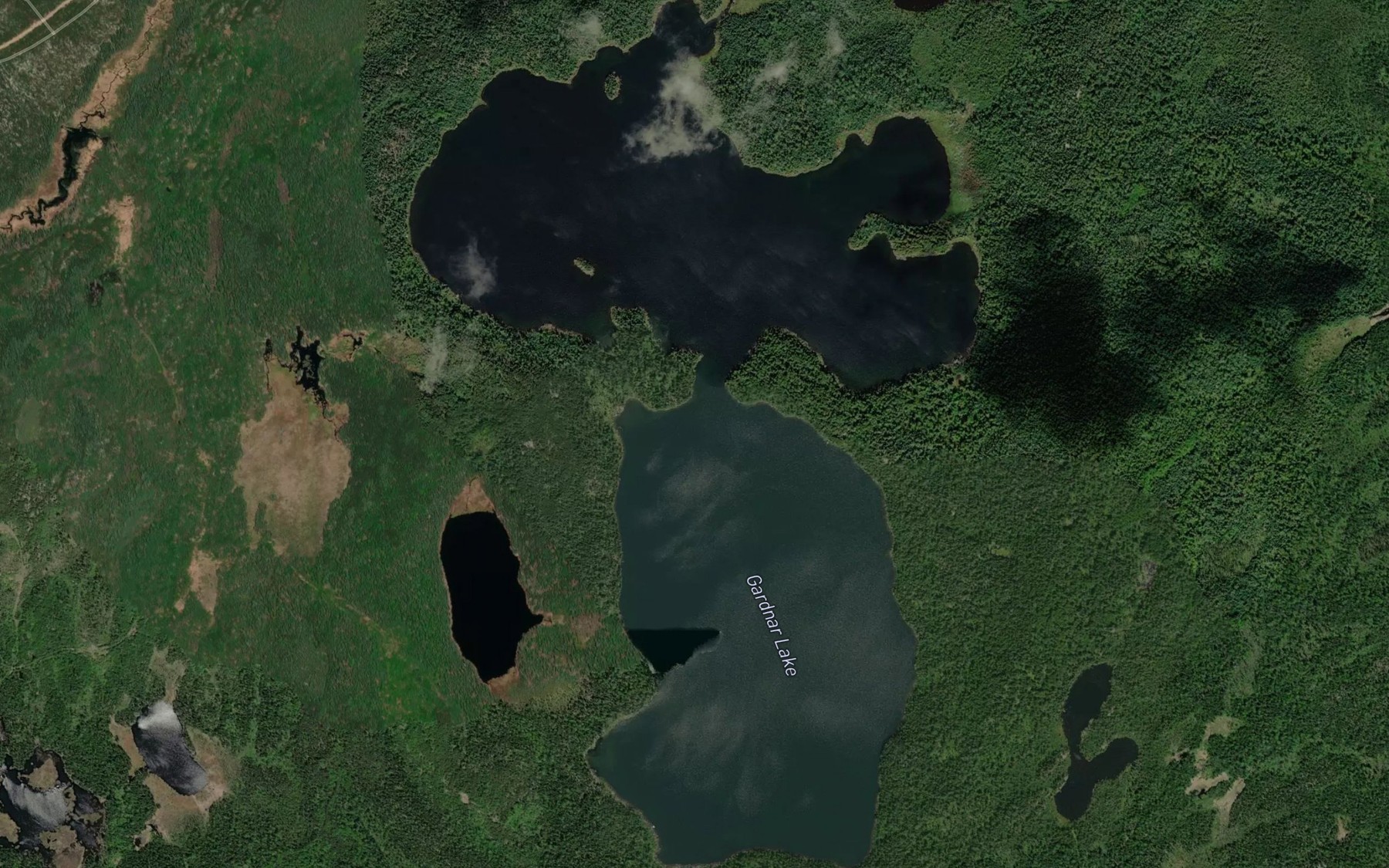 Satellite map of the Gardnar Lake