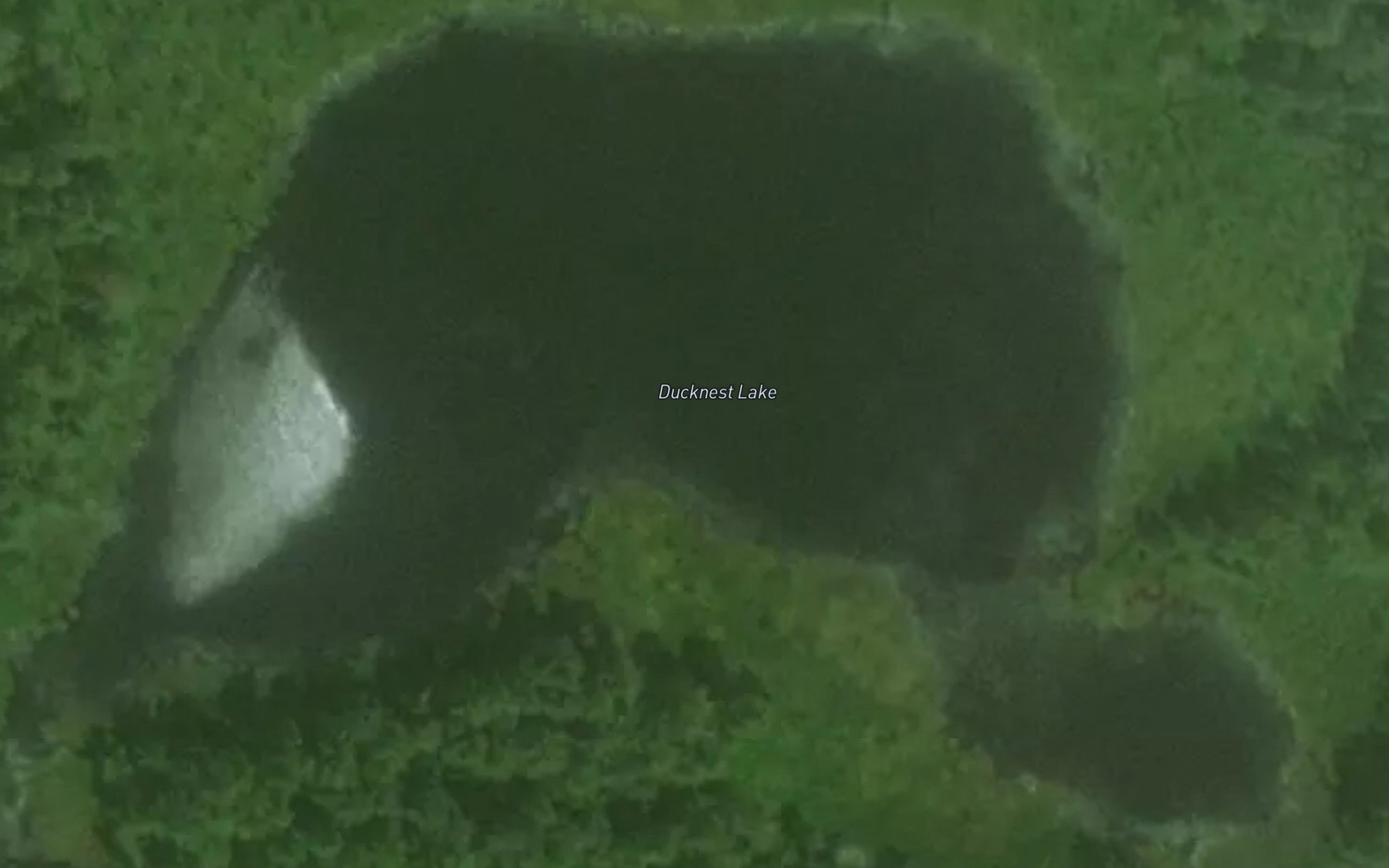 Satellite map of the Ducknest Lake