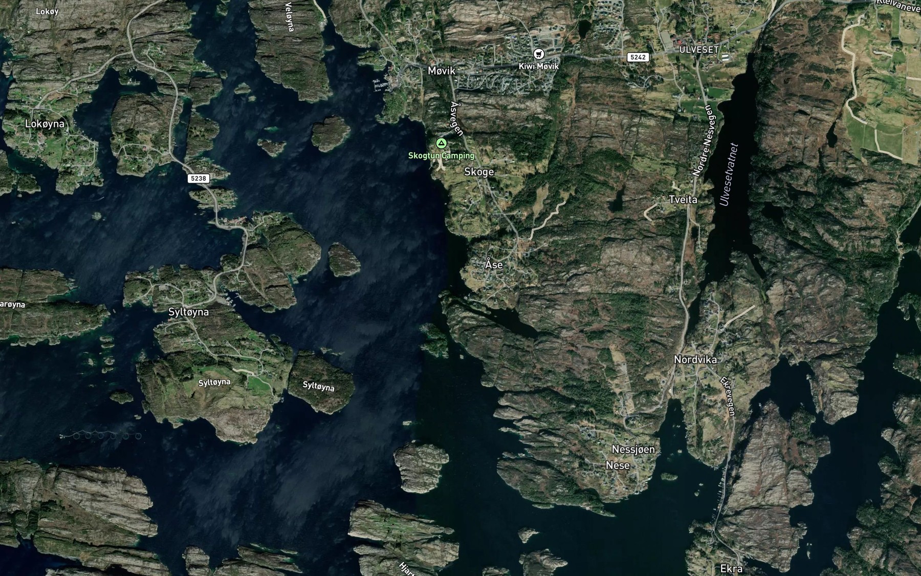 Satellite map of the Asvika