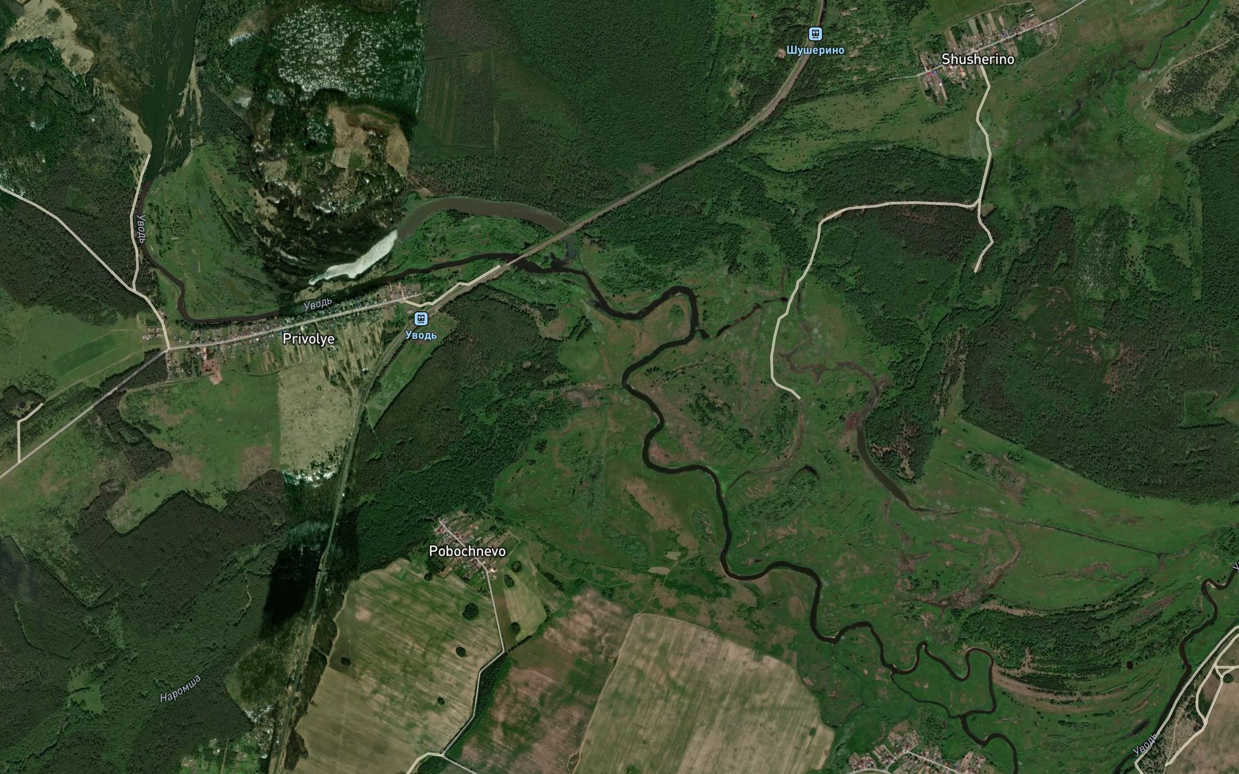 Satellite map of the Naromsha
