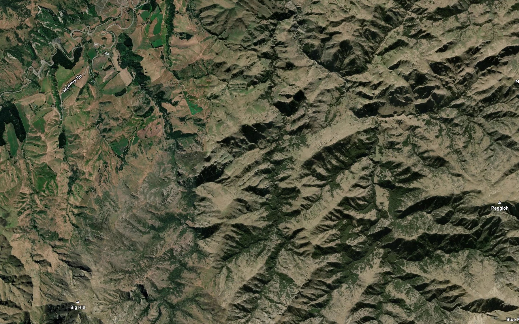 Satellite map of the Little Colonel Stream