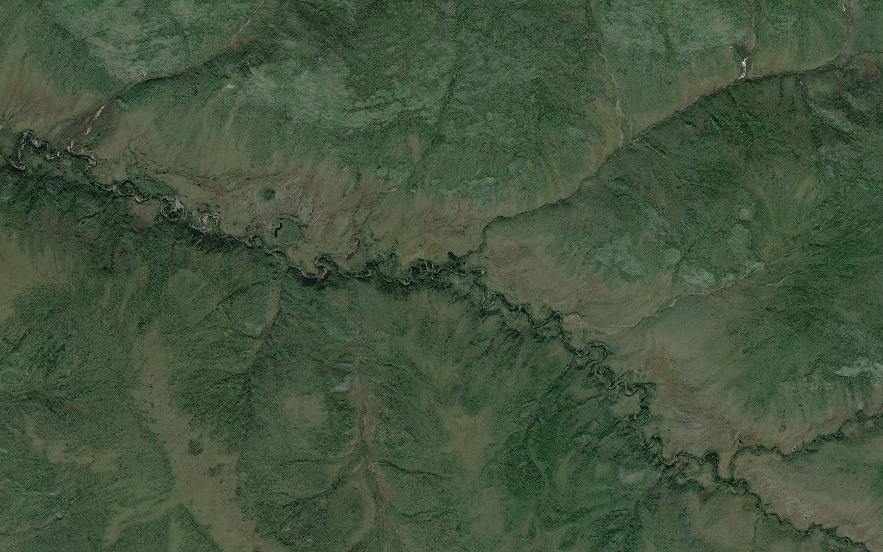 Satellite map of the Placer Creek