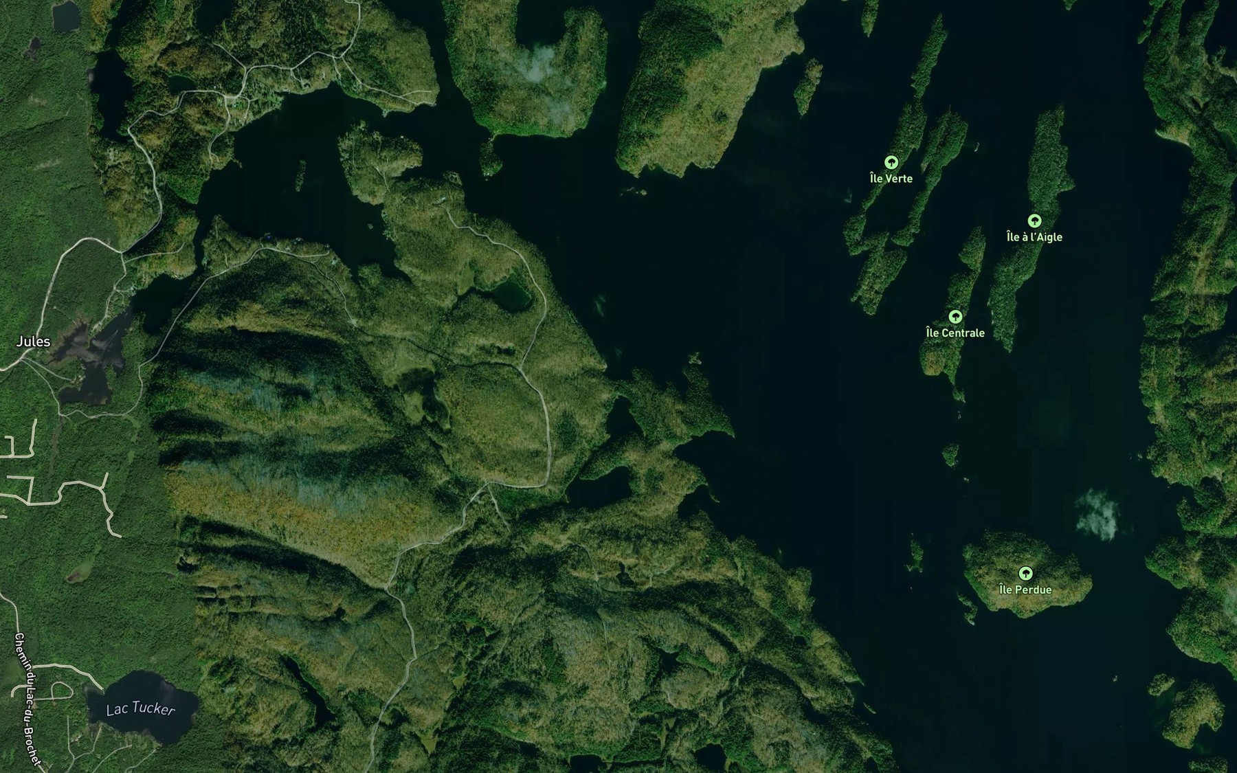 Satellite map of the Petit ruisseau Blanc