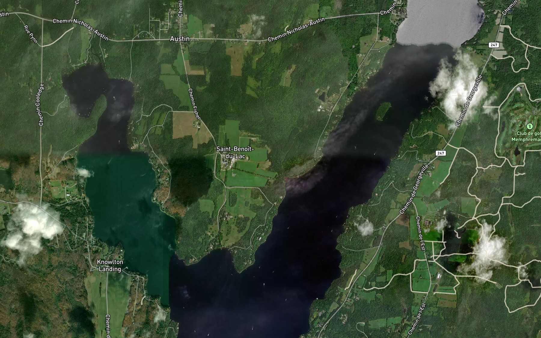 Satellite map of the Baie de l'Abbaye