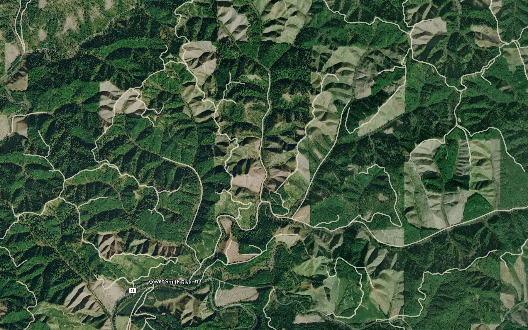 Satellite map of the Herb Creek