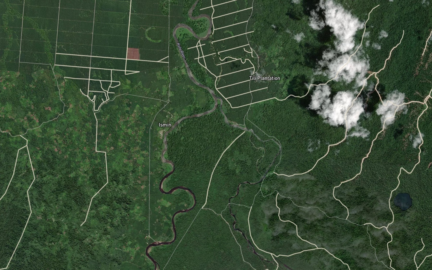 Satellite map of the Kalum Creek