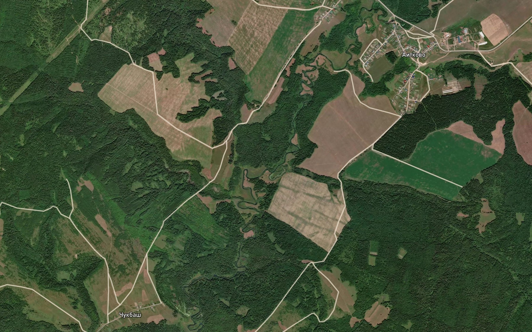 Satellite map of the Bol'shaya Arzya