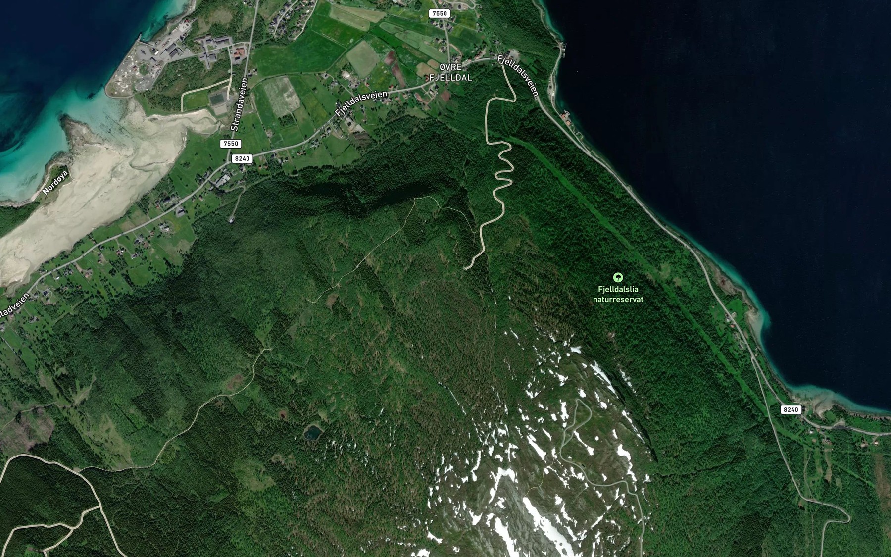 Satellite map of the Russetjonnen