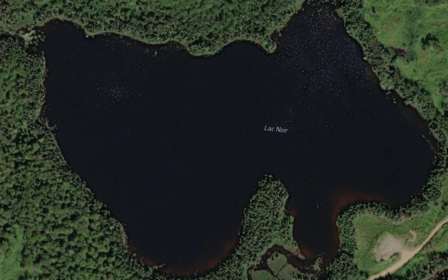 Satellite map of the Lac Noir