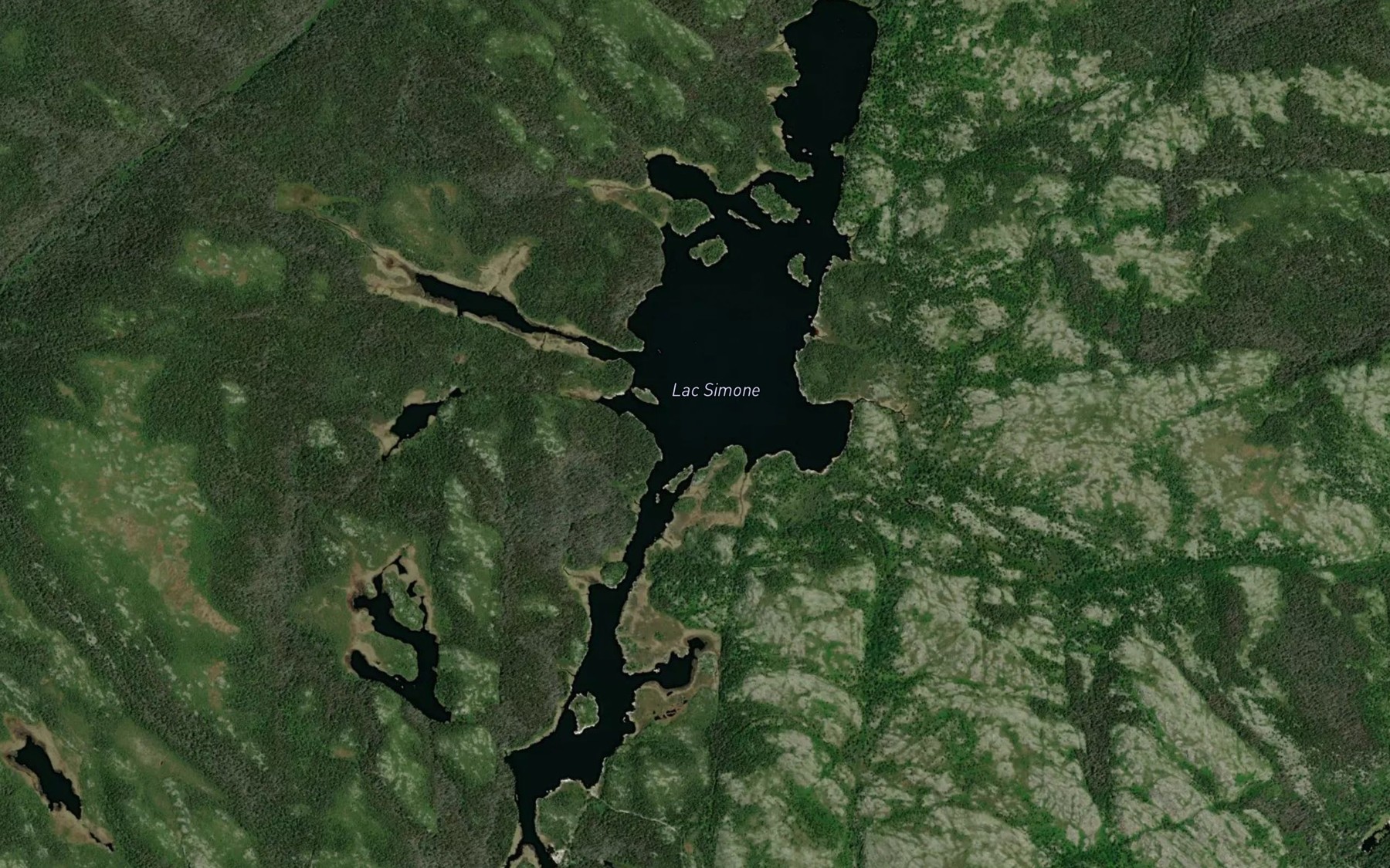 Satellite map of the Lac Simone
