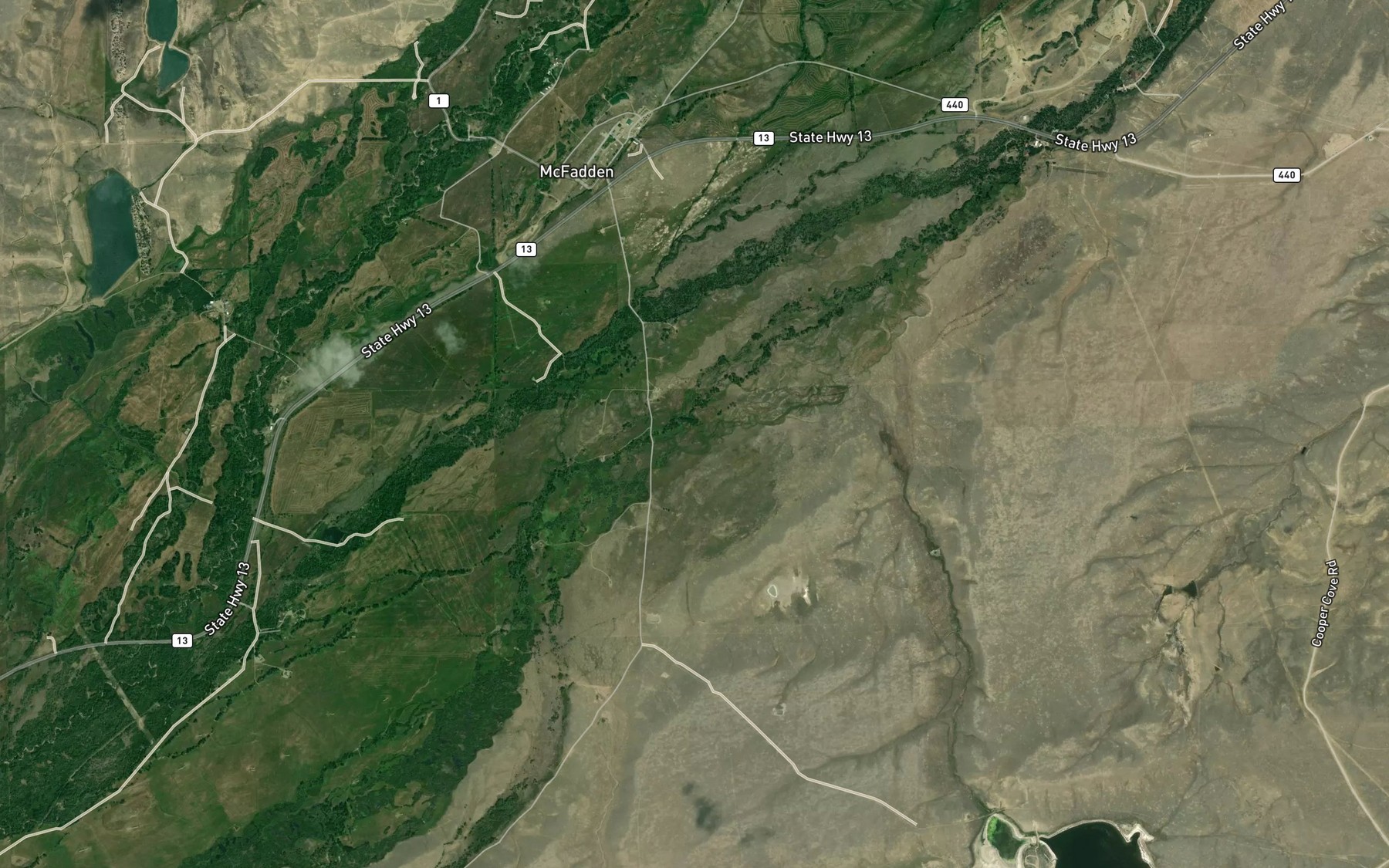 Satellite map of the Fisher Field Number 1 Ditch
