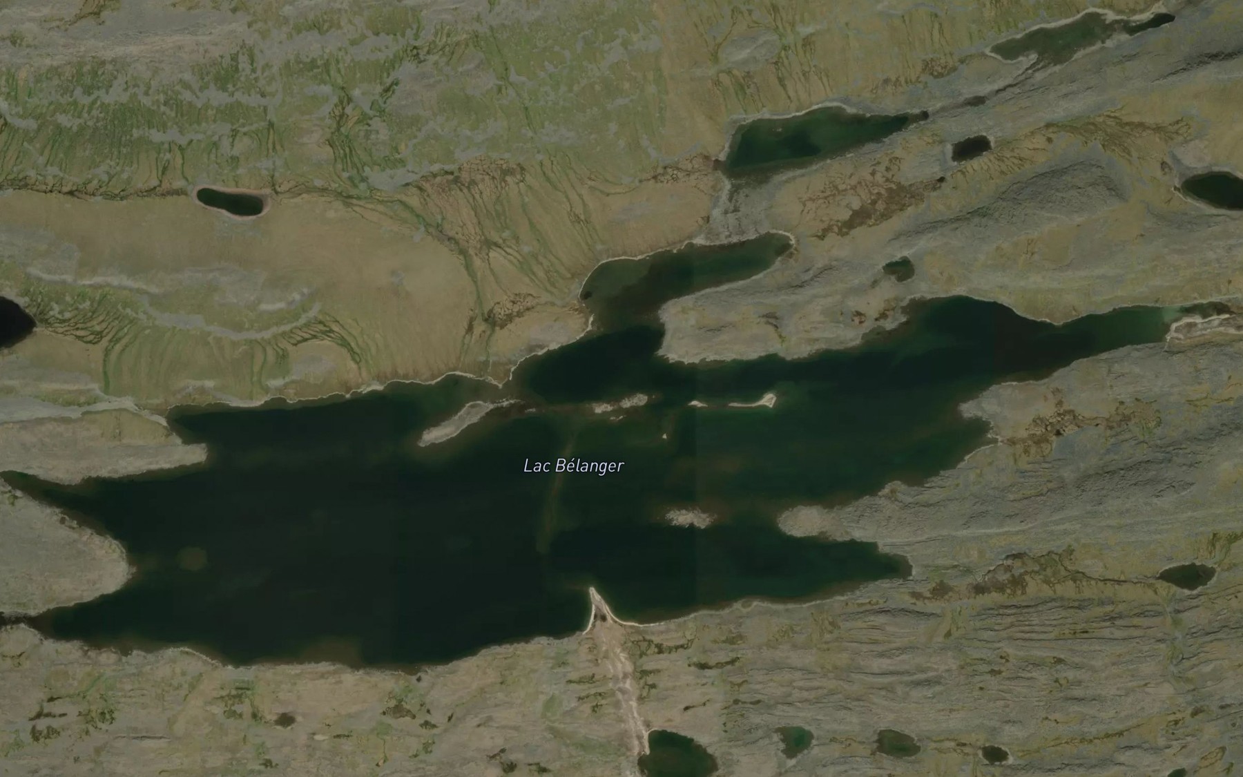 Satellite map of the Lac Belanger