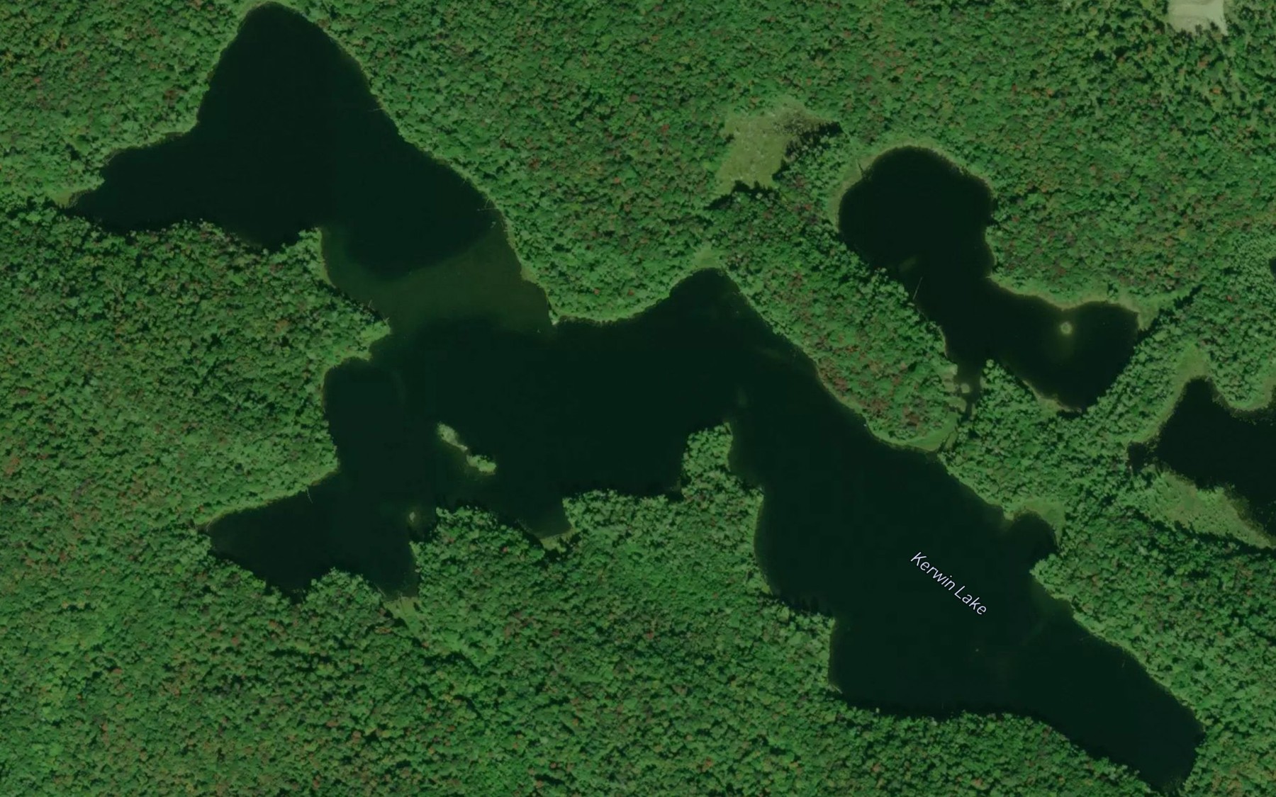 Satellite map of the Kerwin Lake