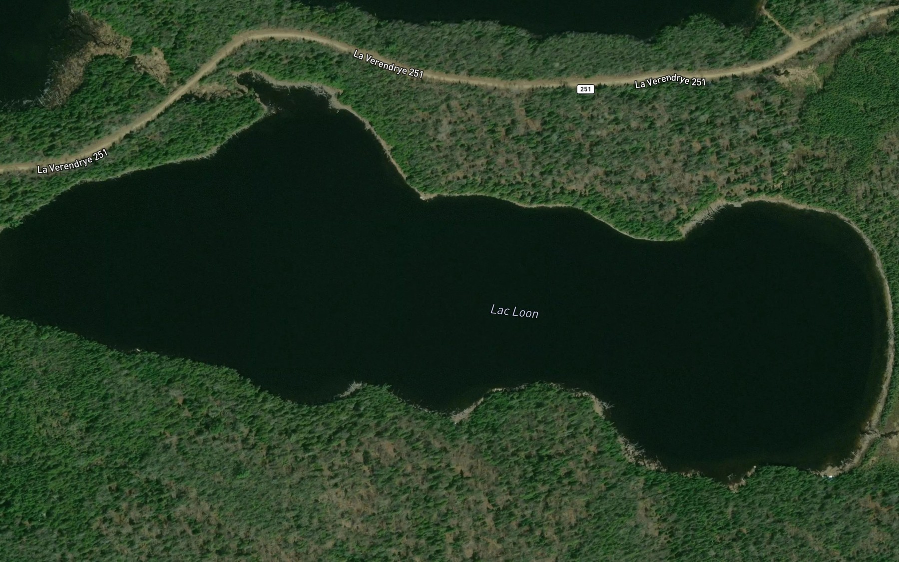 Satellite map of the Lac Loon