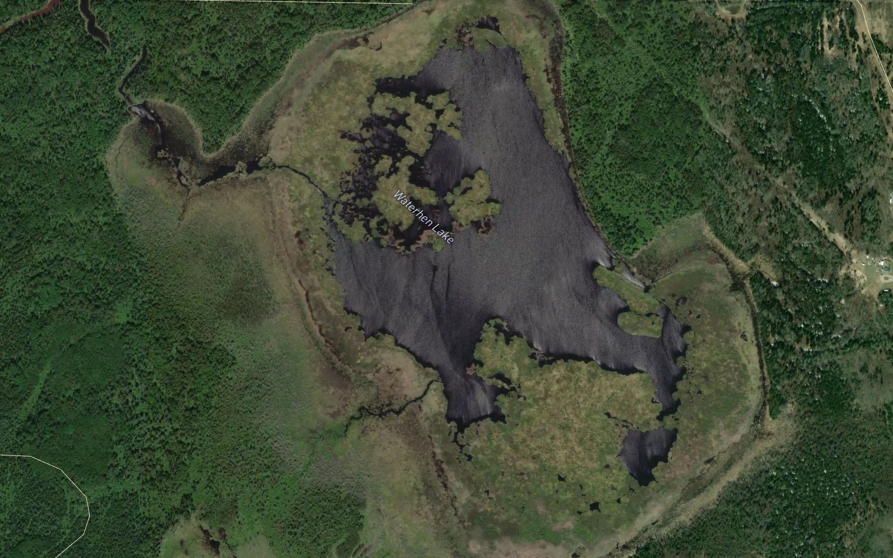 Satellite map of the Waterhen Lake