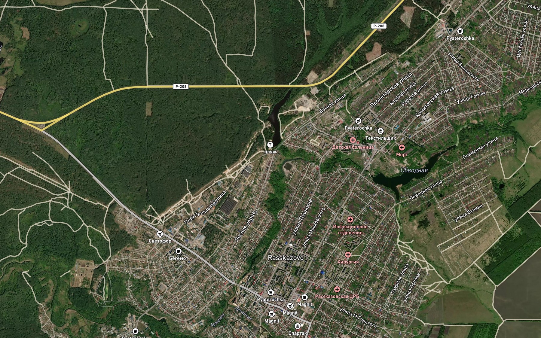 Satellite map of the Arzhenka