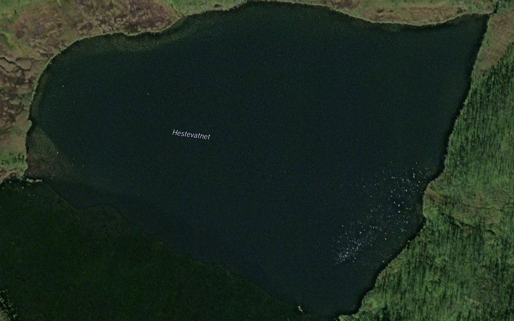 Satellite map of the Hestevatnet
