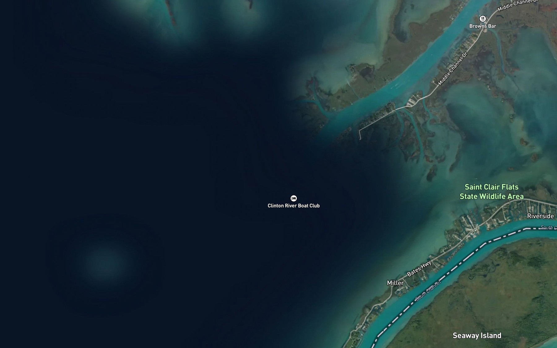 Satellite map of the Log Highway