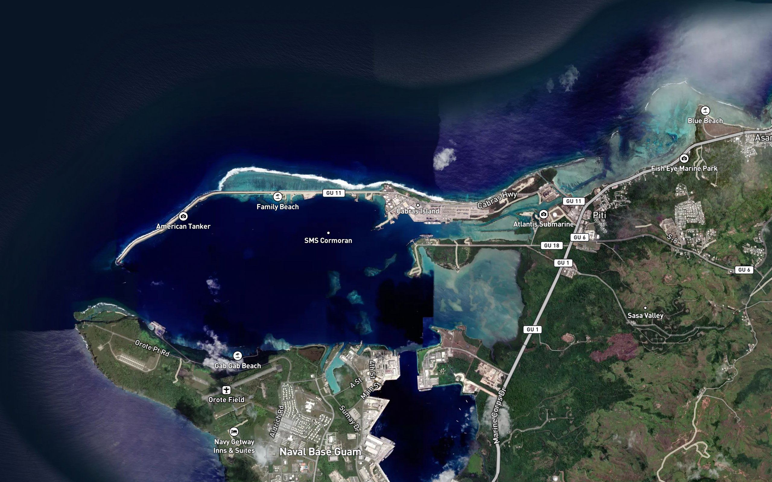 Cabras Island Channel