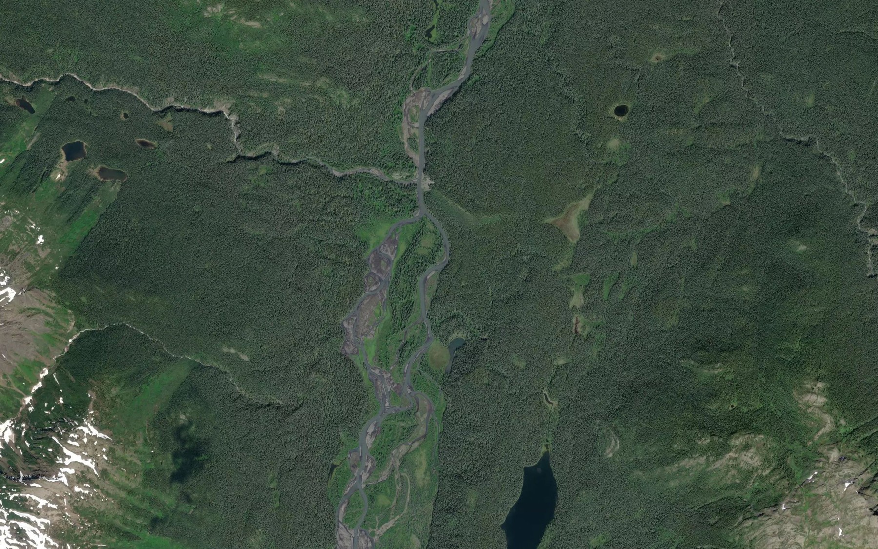 Satellite map of the Maitland Creek