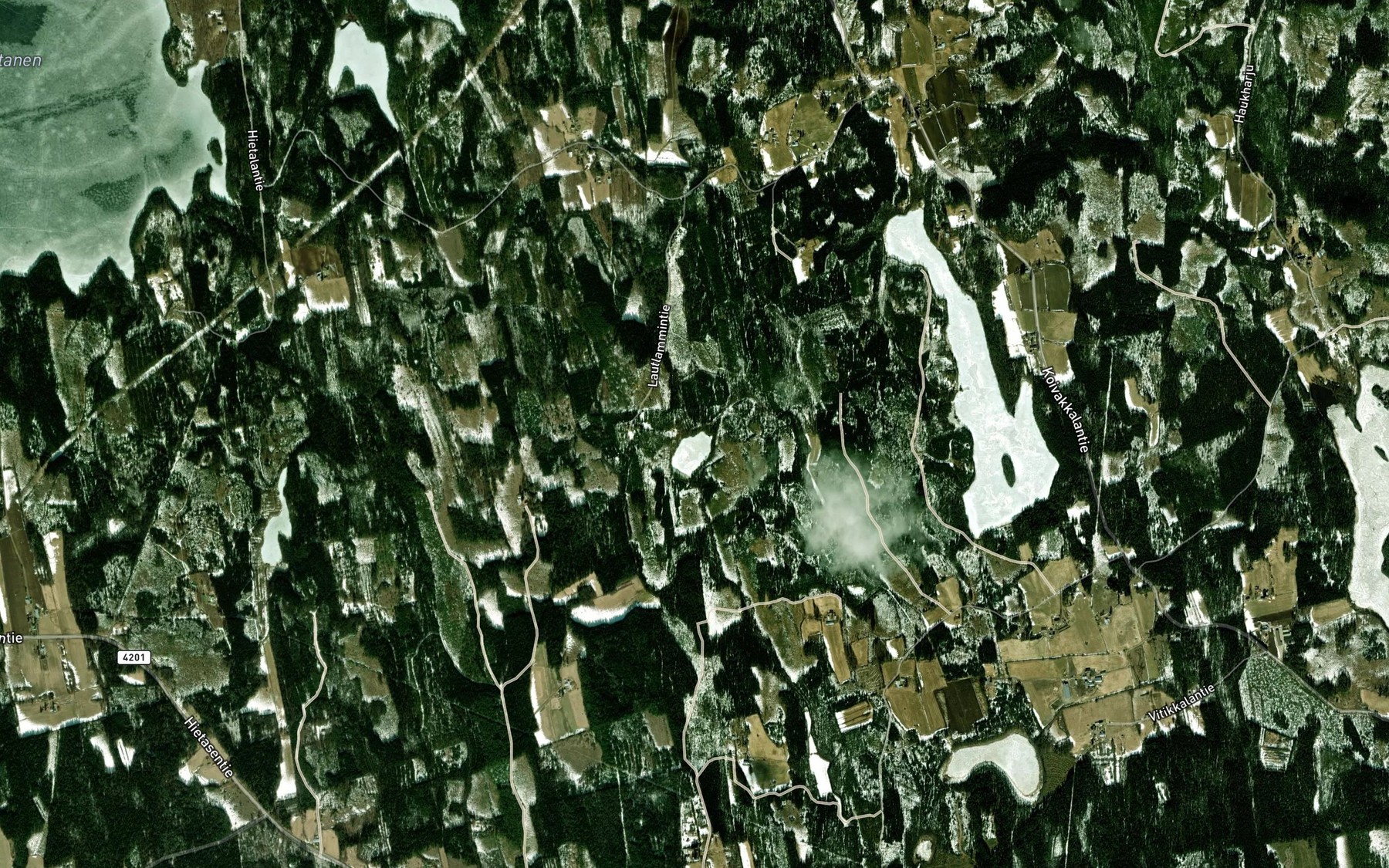 Satellite map of the Puruoja