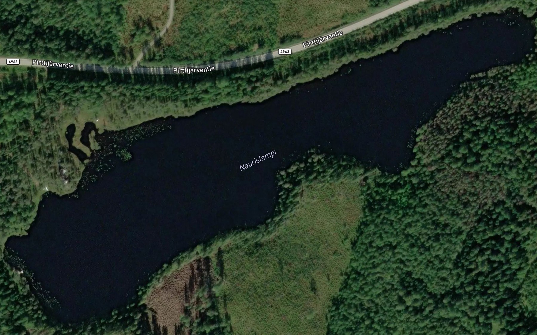 Satellite map of the Naurislampi
