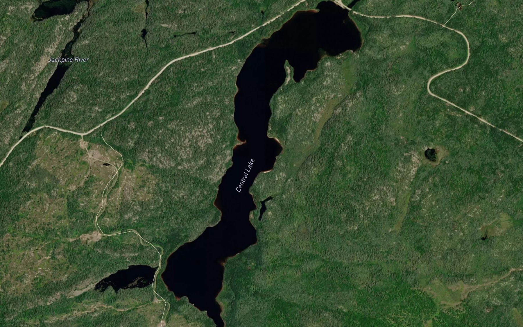 Satellite map of the Central Lake