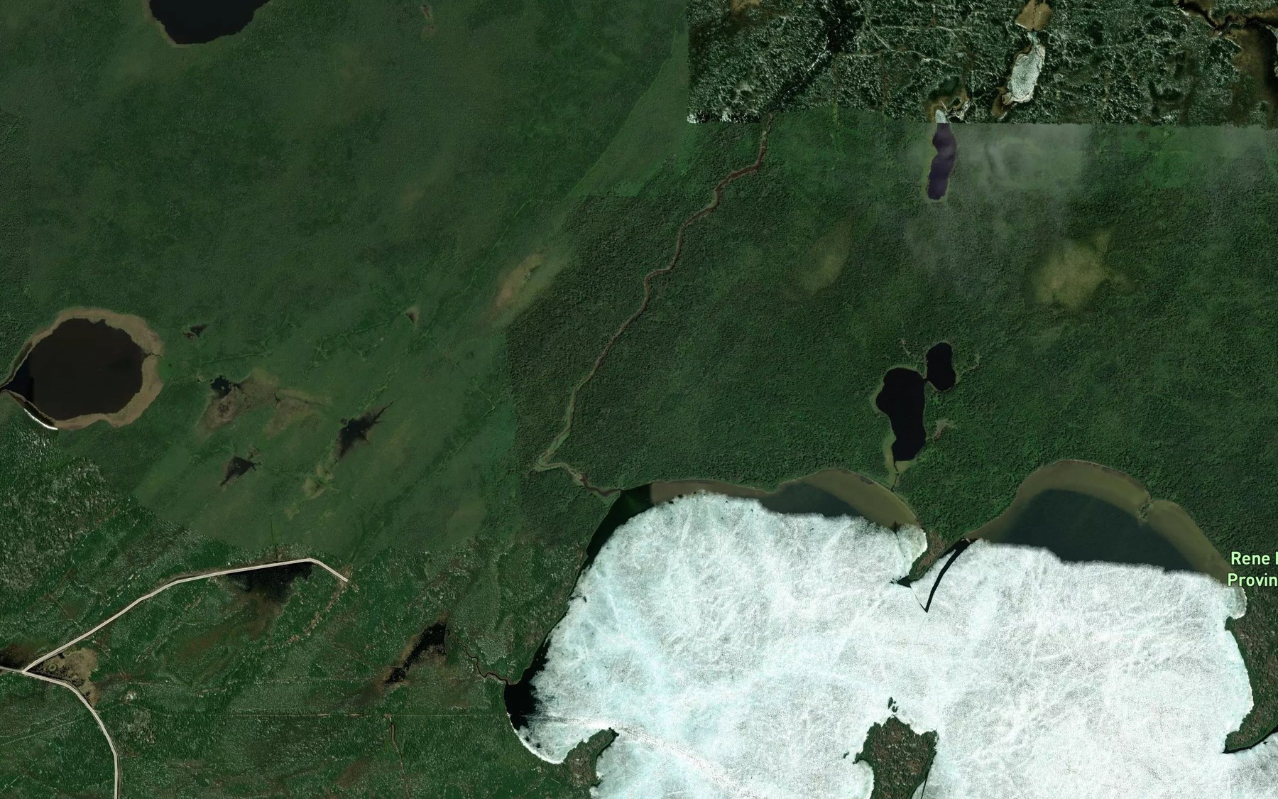 Satellite map of the Outlet Bay