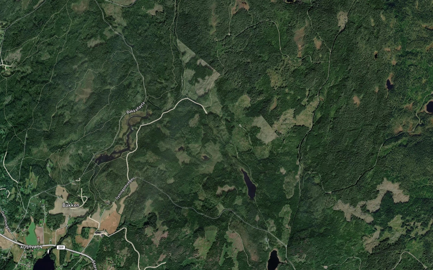 Satellite map of the Djuptjennsbekken