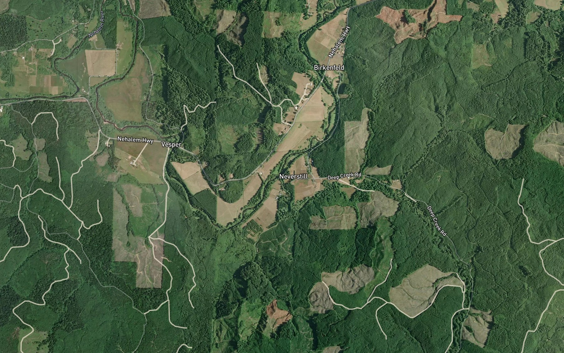 Satellite map of the Deep Creek