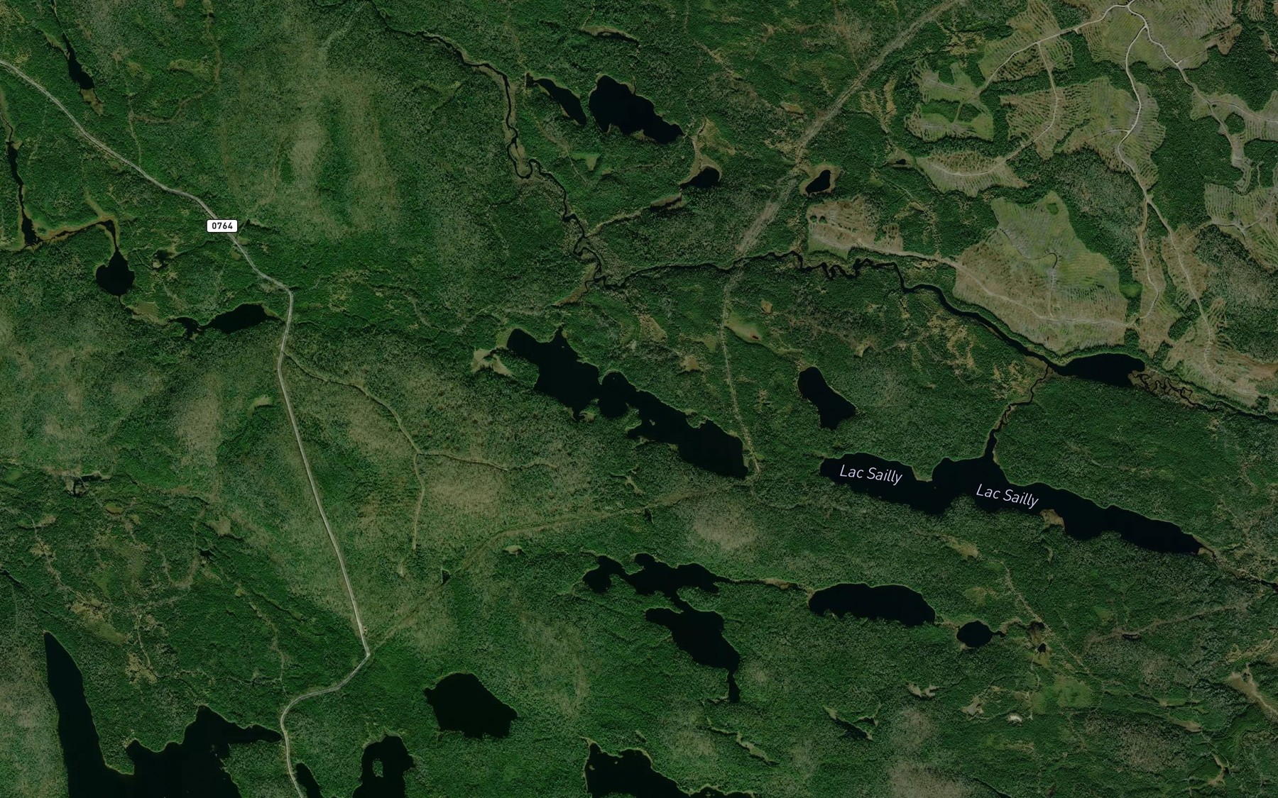 Satellite map of the Petit lac Sailly