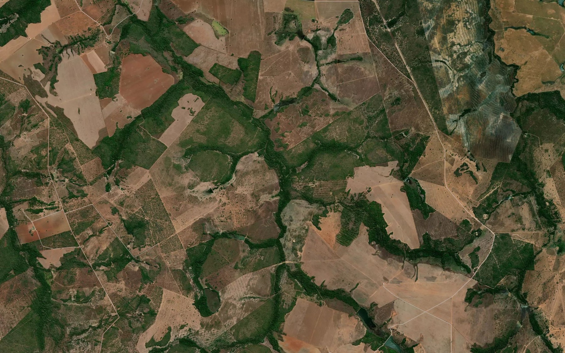 Satellite map of the Corrego Bora