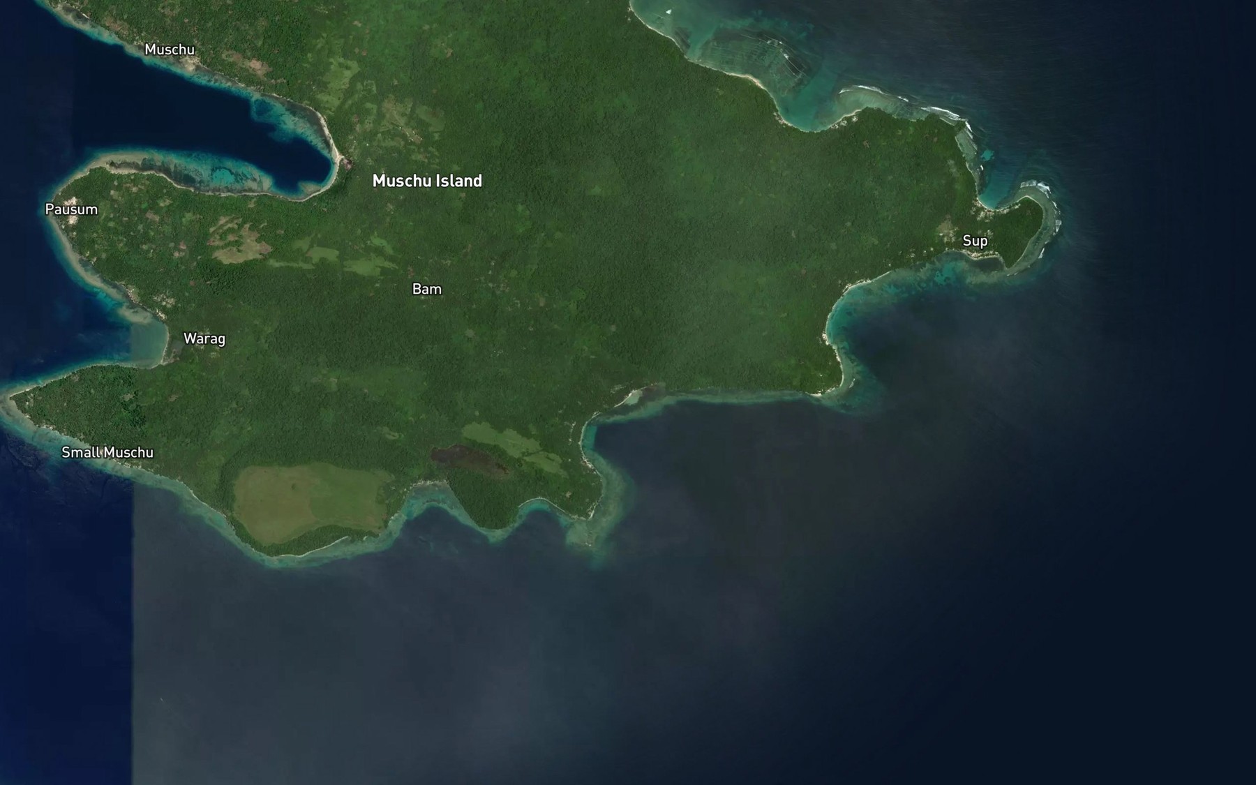 Satellite map of the Nuambe Creek