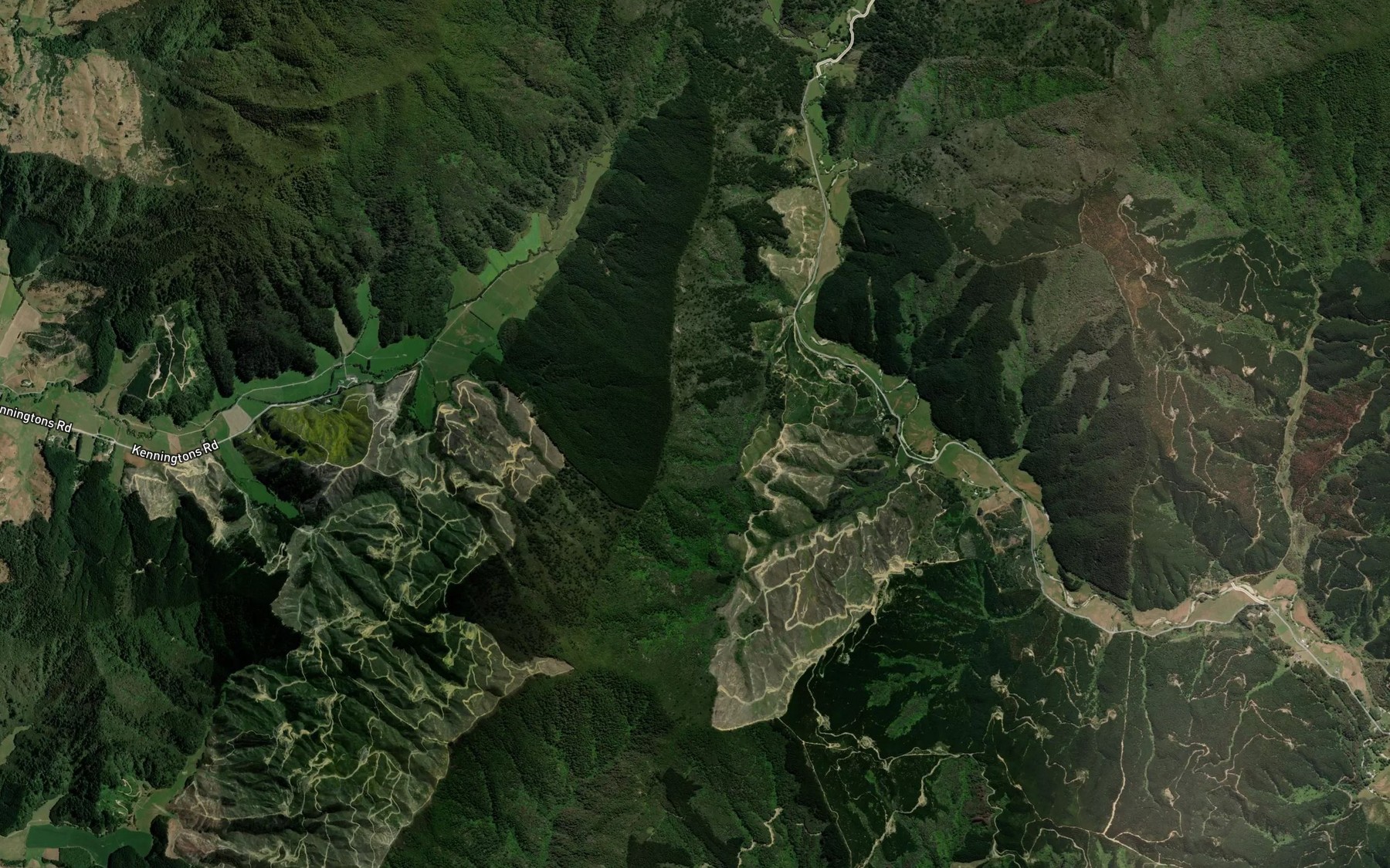 Satellite map of the Big Goat Creek