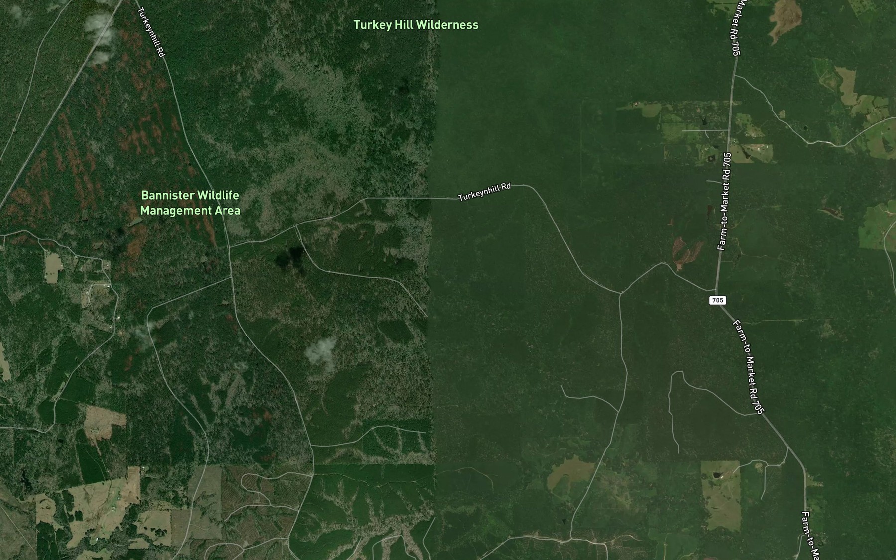 Satellite map of the Wash Branch
