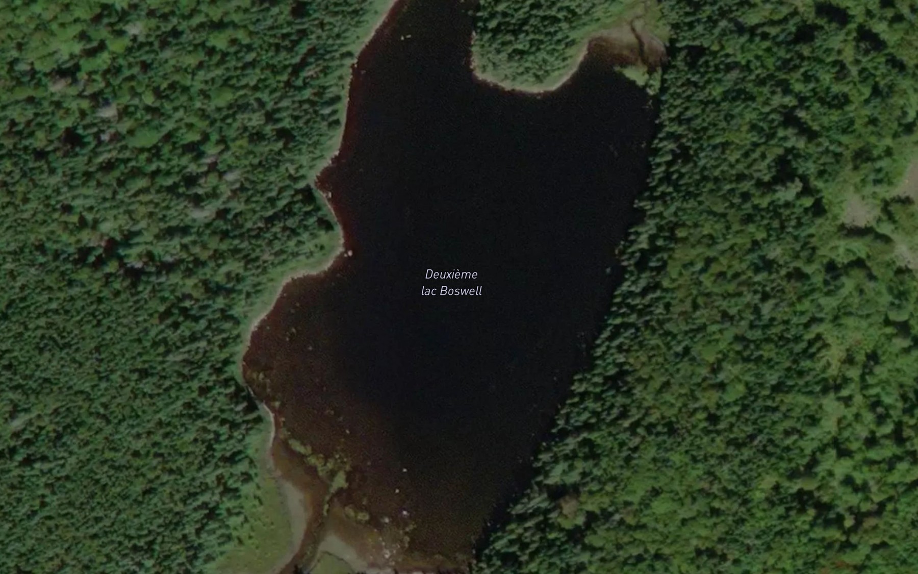 Satellite map of the Deuxieme lac Boswell