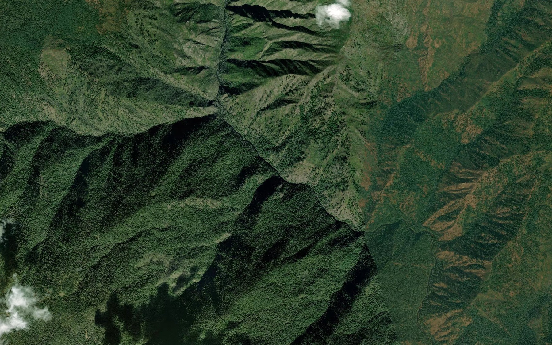 Satellite map of the Little Boulder Creek