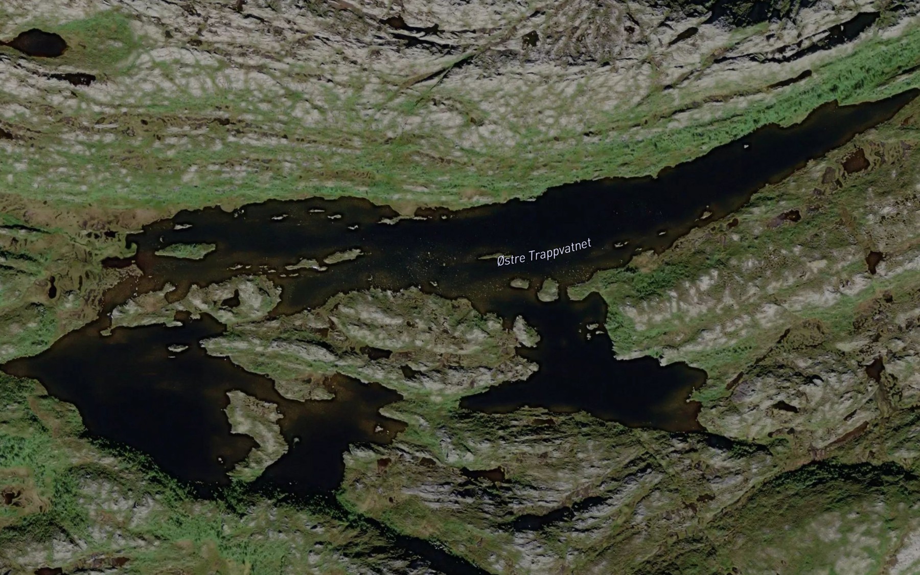 Satellite map of the Trappvatna,ostre