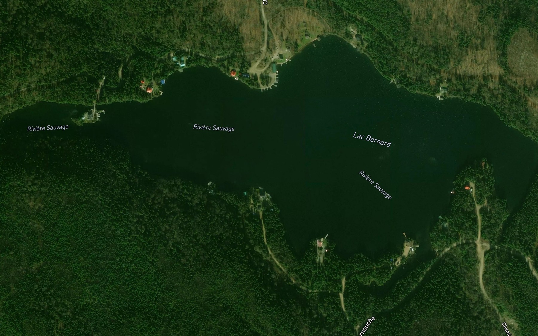Satellite map of the Lac Bernard