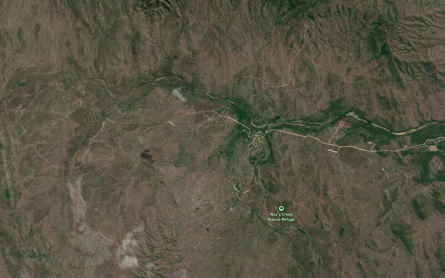 Satellite map of the Lyon Creek