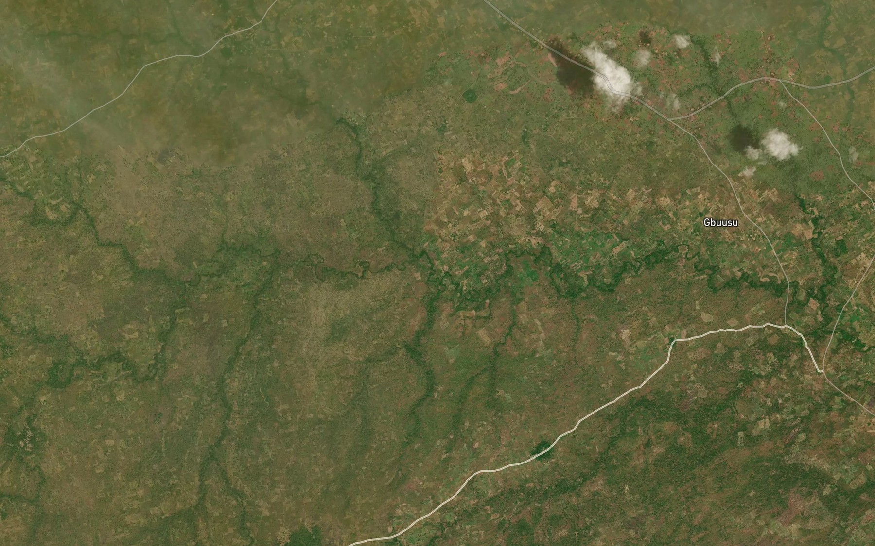 Satellite map of the Okulegbee Stream