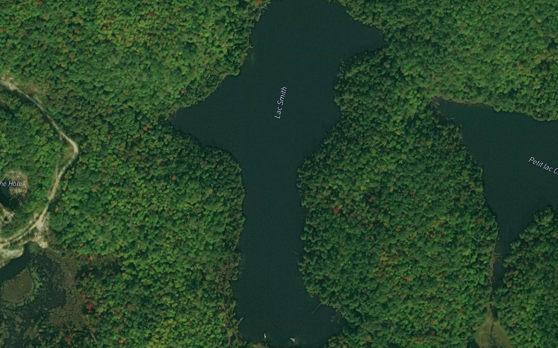 Satellite map of the Lac Smith